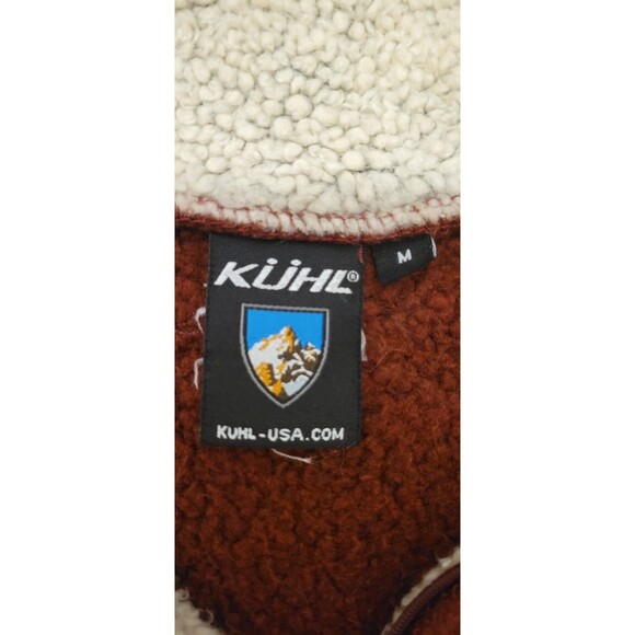 Kuhl Alfpaca Fleece Womens M Alska Quarter Zip Pullover Sweater Jacket Maroon - Picture 4 of 12